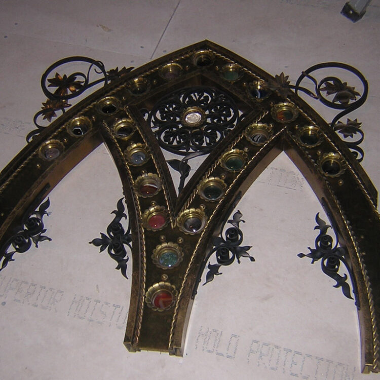 Bronze altar screen of the episocopal church of the Redeemer in Bryn Mawr, PA